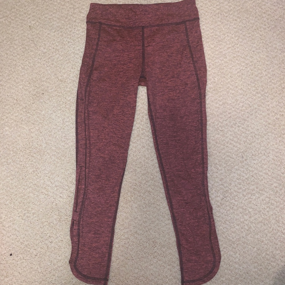 Free People movement dark pink cropped leggings